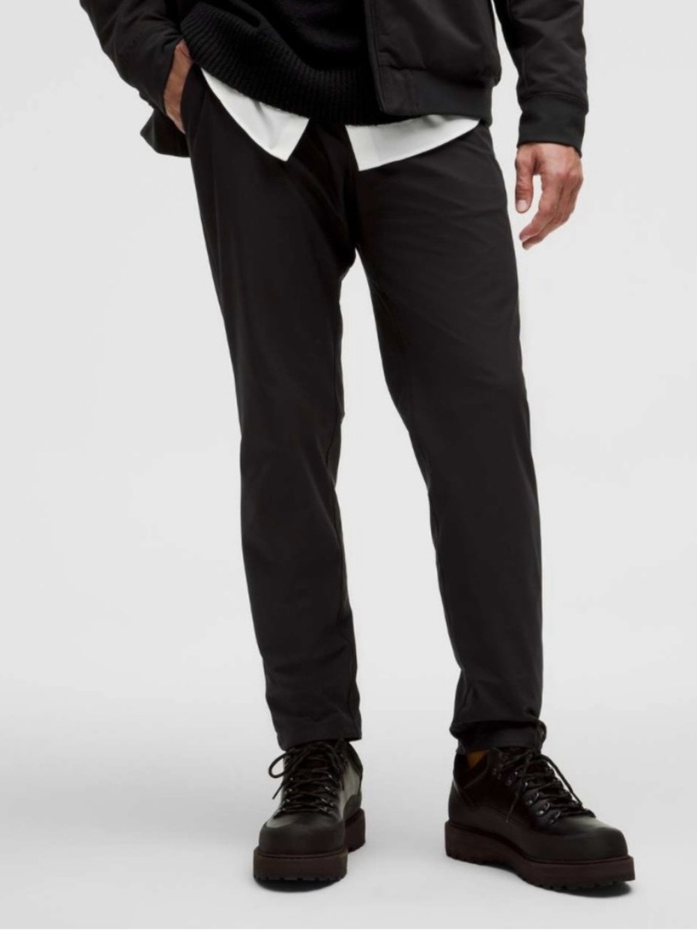 Lululemon ABC Warpstreme Slim-Fit Pull-On Pant Size L Black Stretch $128